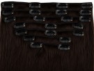 Clip on extensions 65 cm - Europeisk hår - Mørkebrun #2 thumbnail