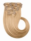 Clip on extensions 55 cm - Europeisk hår - Naturlig blond #16 thumbnail