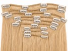 Clip on extensions 65 cm - Europeisk hår - Farge Gyllen blond #22 thumbnail