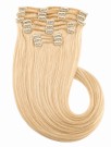 Clip on extensions 40 cm - Europeisk hår - Lys blond #613 thumbnail