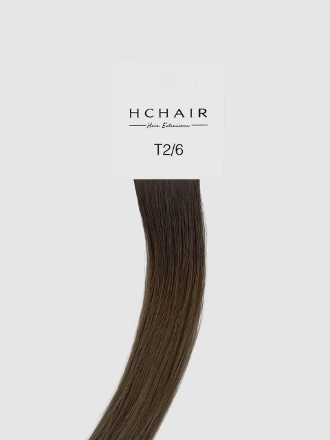 Ombre #2/#6 - Fargeprøve hair extensions