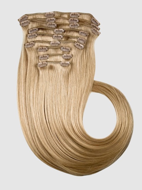 Clip on extensions 40 cm - Europeisk hår - Naturlig blond #16