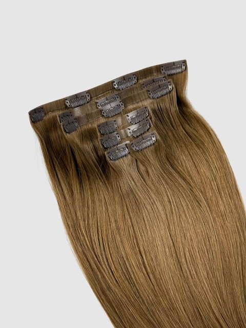 Invisible clip-in extensions - Farge Nøttebrun #6