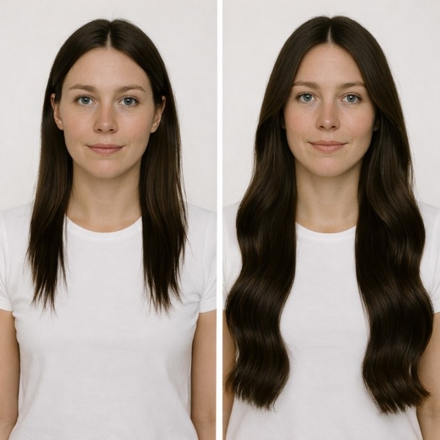 Før/etter - Farge Mørkebrun #2