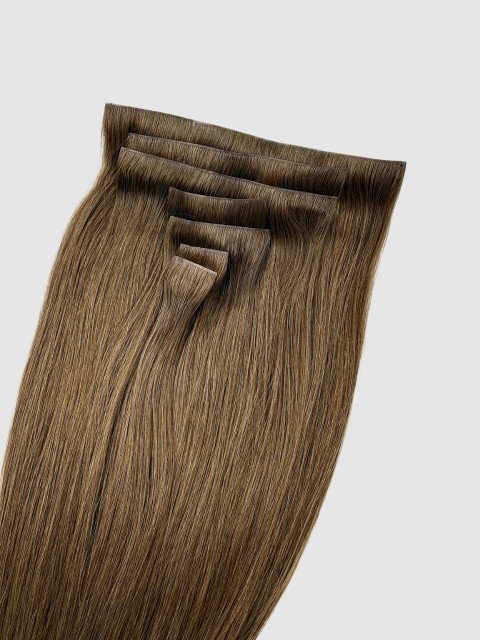 Invisible clip-in extensions - Farge Nøttebrun #6