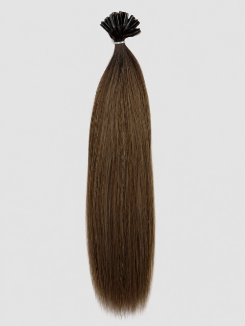 Ombre farge 2/6, Keratin extensions 55 cm