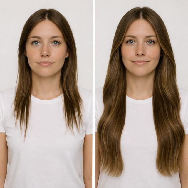 Før/Etter - Farge Nøttebrun #6
