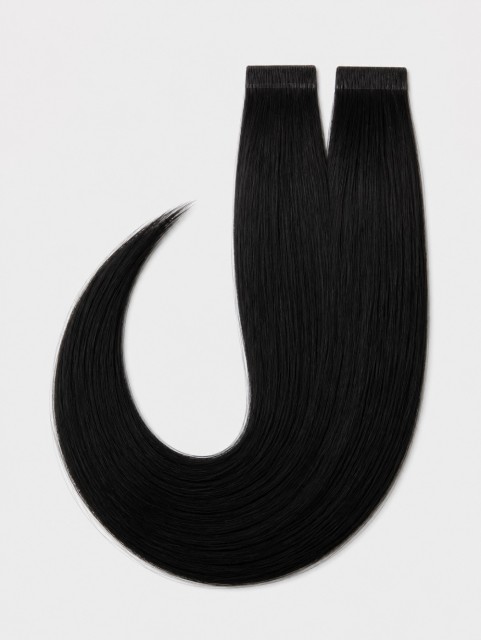 Pro Invisible tape extensions 55 cm - Double drawn - Farge Sort #1