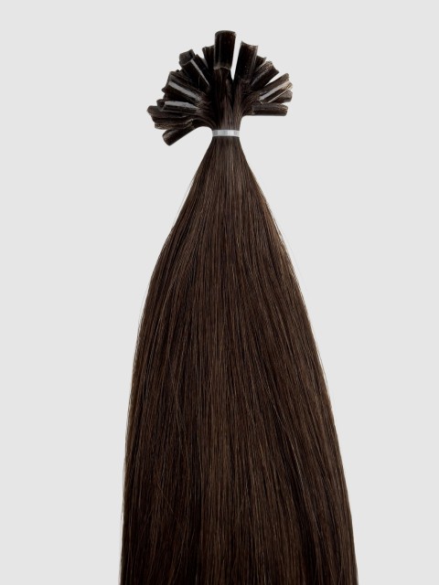 Farge 3 mellombrun Keratin extensions 55 cm