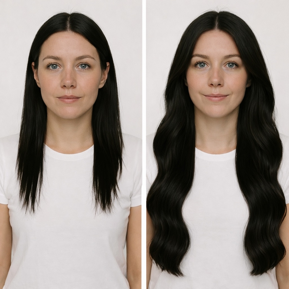 Før/etter - Farge Sort #1