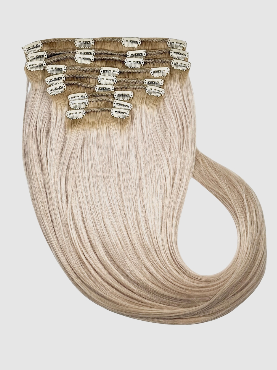 Clip on extensions 40 cm - Europeisk hår - Balayage #8/#60