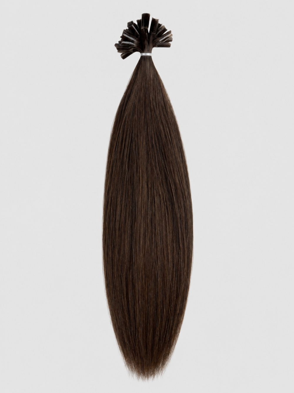 Farge 3 mellombrun Keratin extensions 55 cm