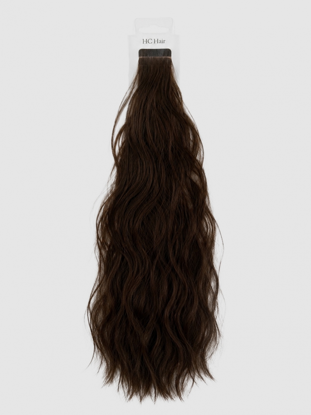 Farge Mørkebrun #2 - Wavy Tape Extensions