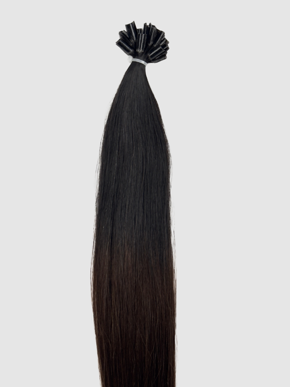 Ombre #1B/#2/#4 Keratin extensions 55 cm