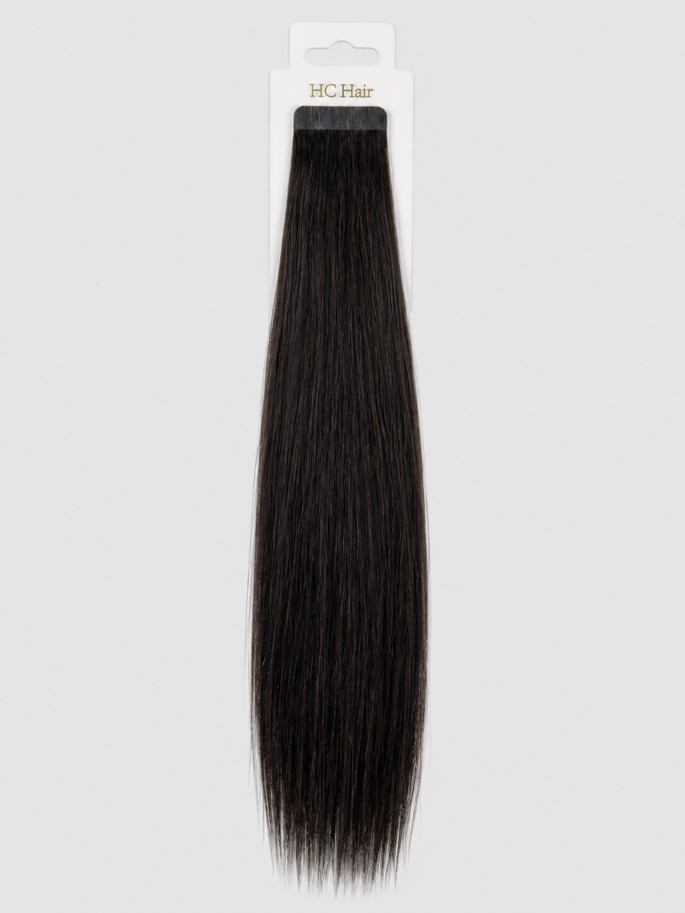 Tape extensions 35 cm - Europeisk hår - Sort/brun #1b