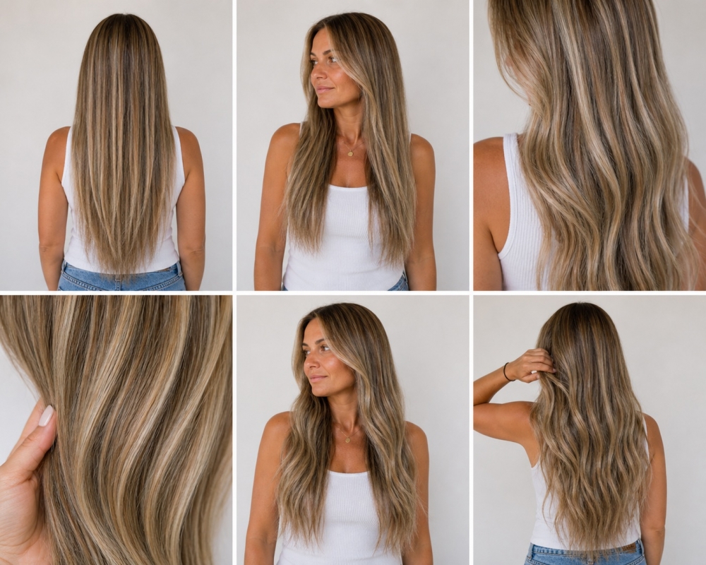 Farge Balayage C23 - Wavy Tape Extensions