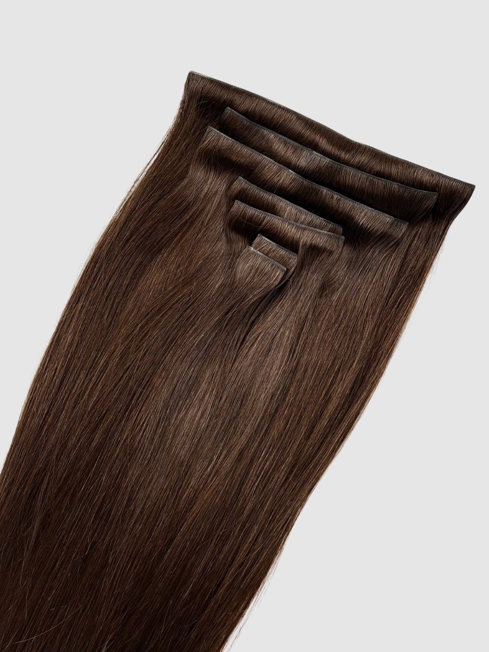 Invisible clip on extensions - Farge Brun #3