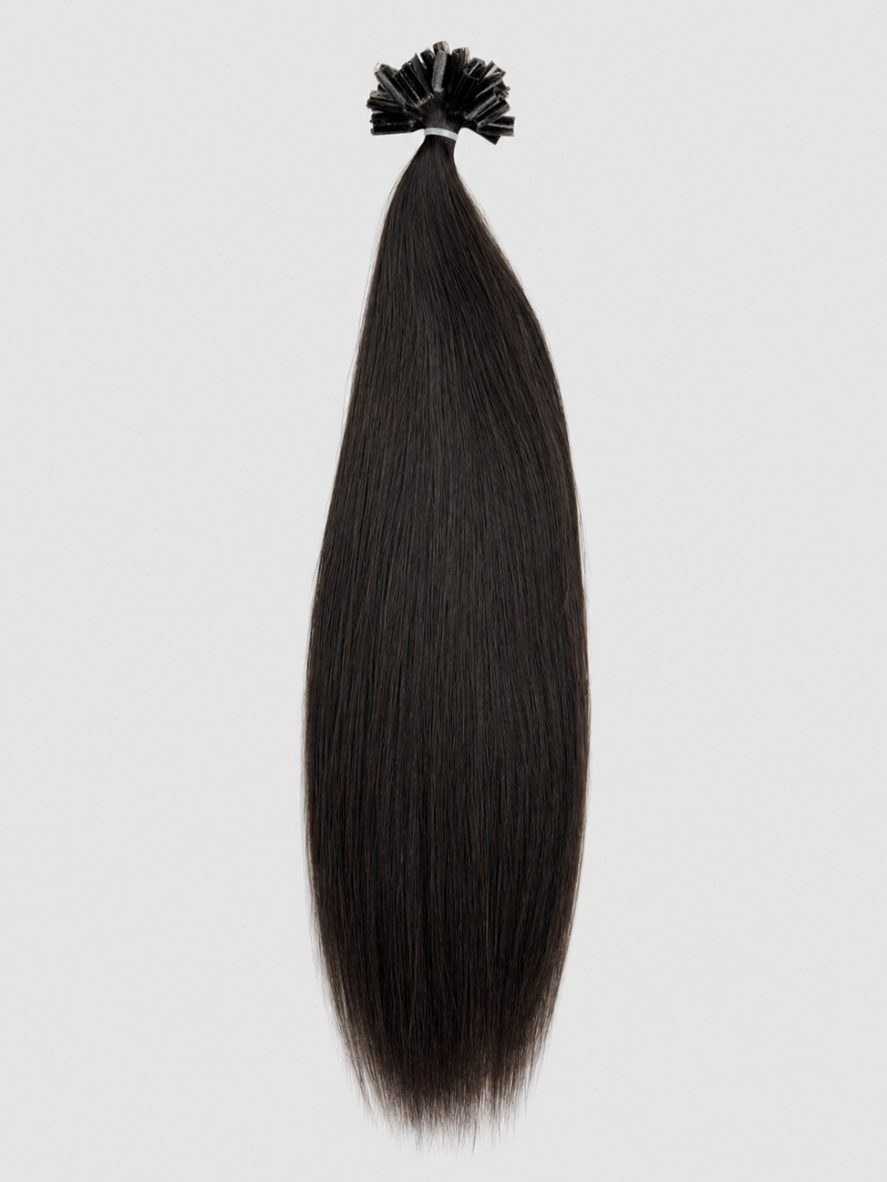 Farge 1B, brunsvart, Keratin extensions 55 cm