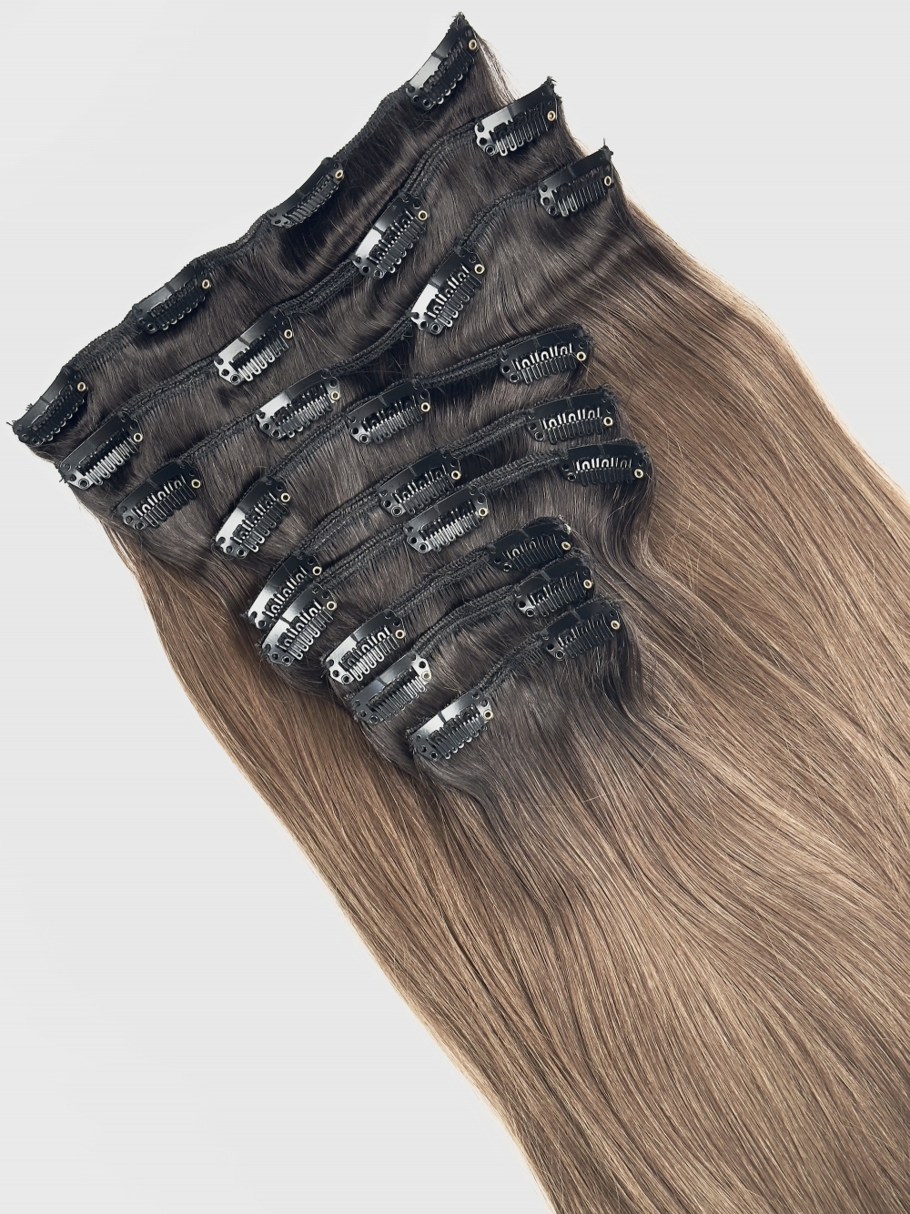 Clip on extensions - Europeisk hår - Ombre #2/#6