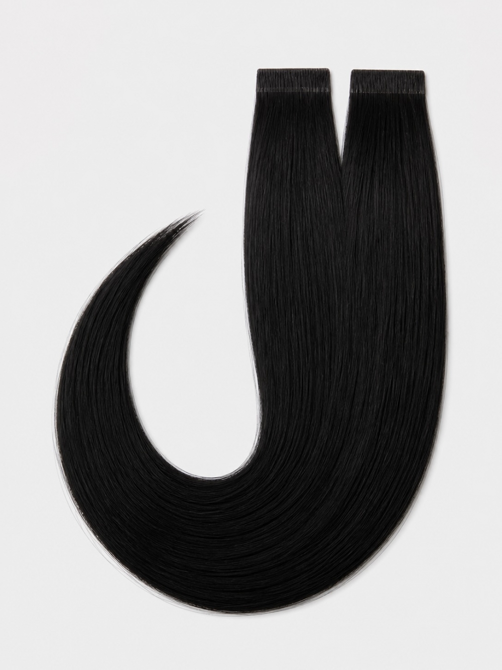 Pro Invisible tape extensions 55 cm - Double drawn - Farge Sort #1
