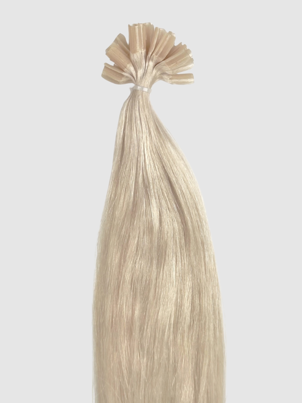 Platinablond farge 60 - Keratin extensions 55 cm