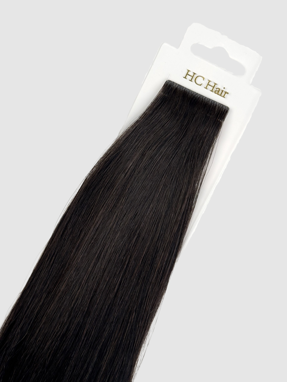 Invisible tape extensions 55 cm - Europeisk hår - Sort/Brun #1b