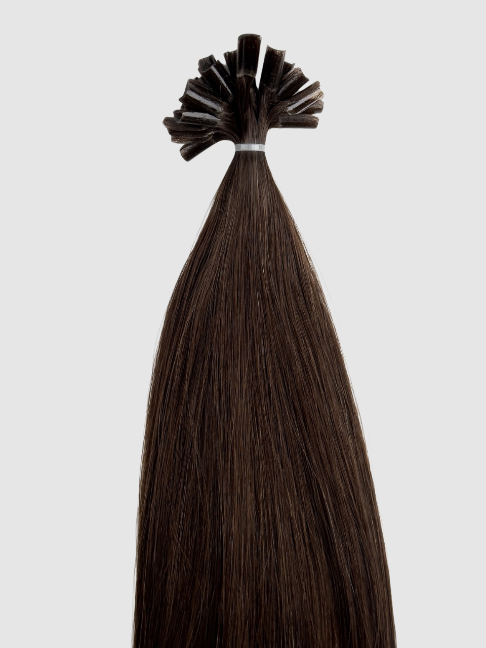 Farge 3 mellombrun - Keratin extensions 55 cm