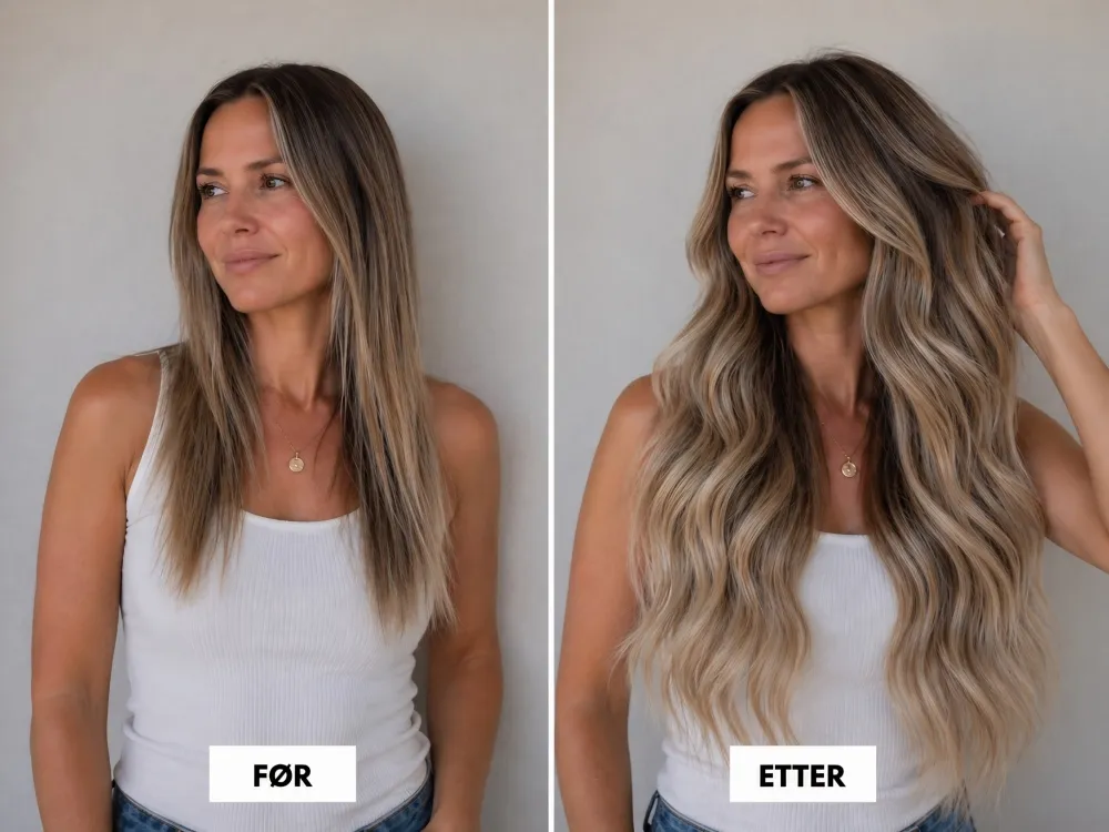 Før/etter - Farge Balayage C21