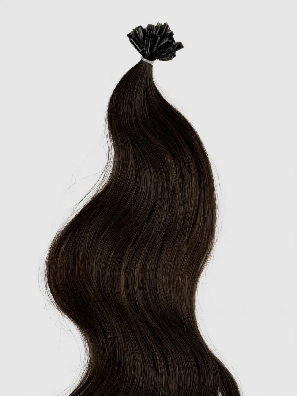 Farge Mørkebrun #2 - Wavy Keratin Extensions 