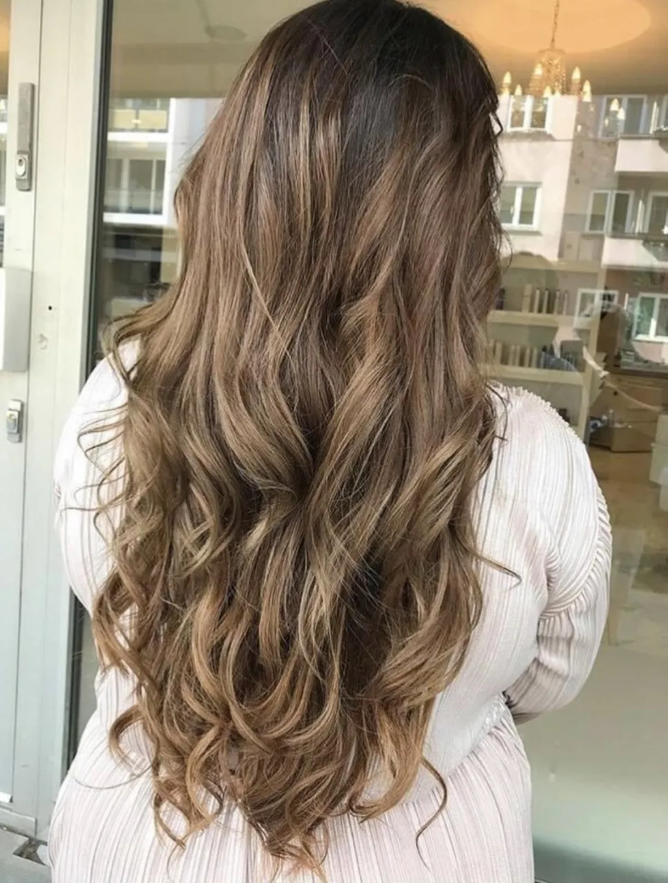 Farge Ombre #2/#6 - Tape-extensions 55 cm lengde