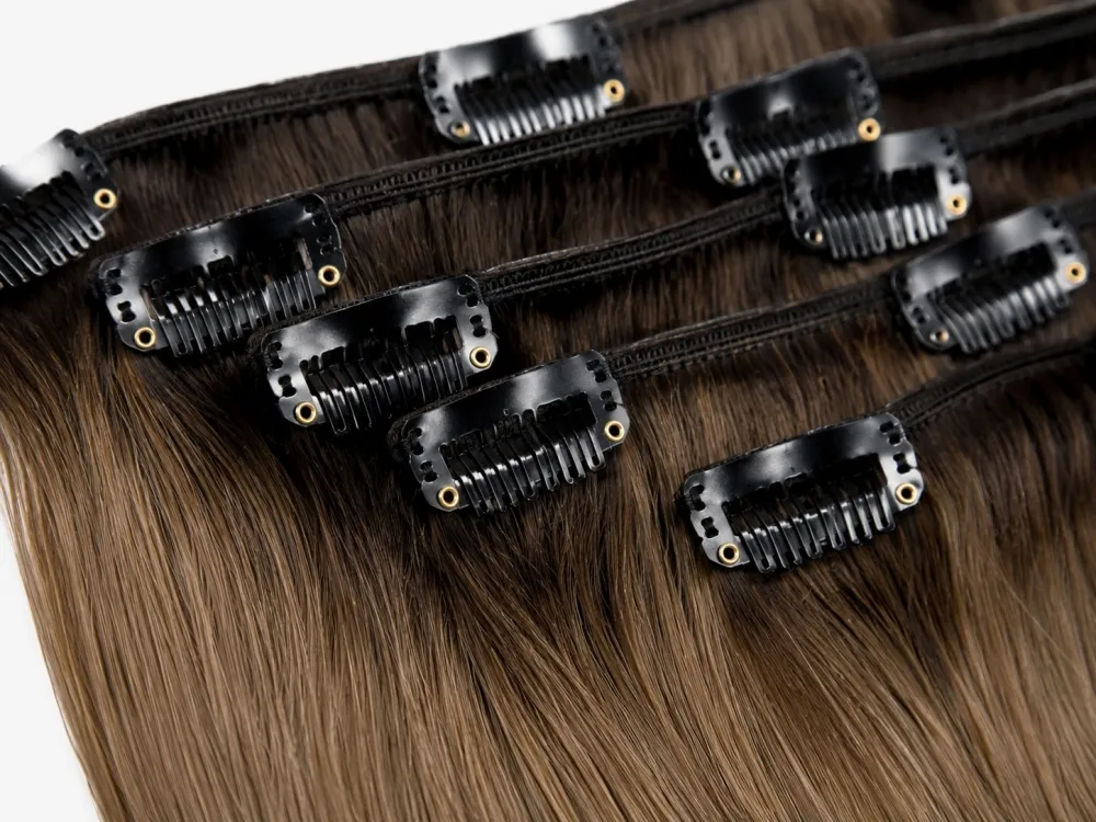 Clip on extensions 55 cm - Europeisk hår - Ombre 2/6