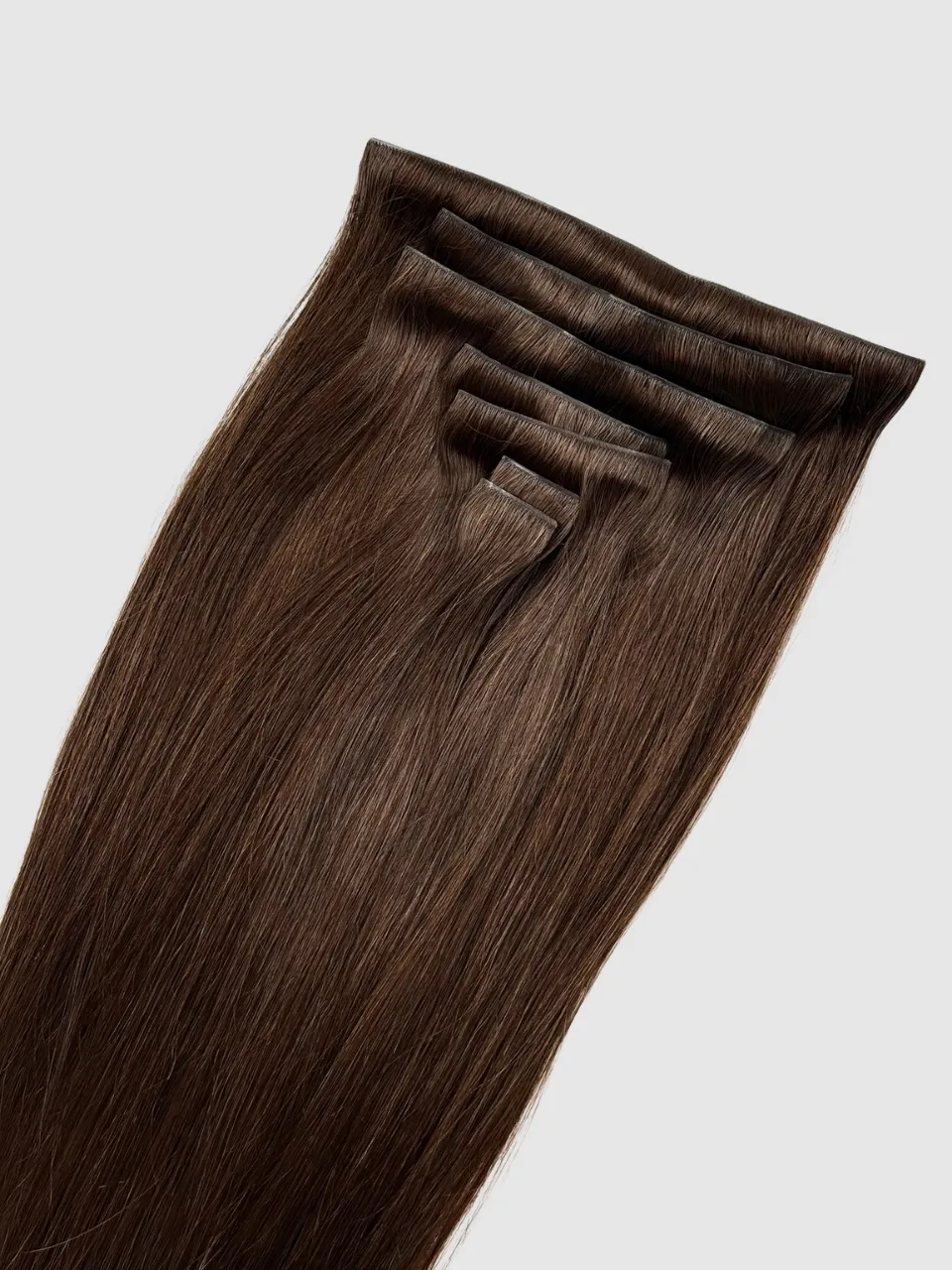 Invisible clip on extensions - Farge Brun #3