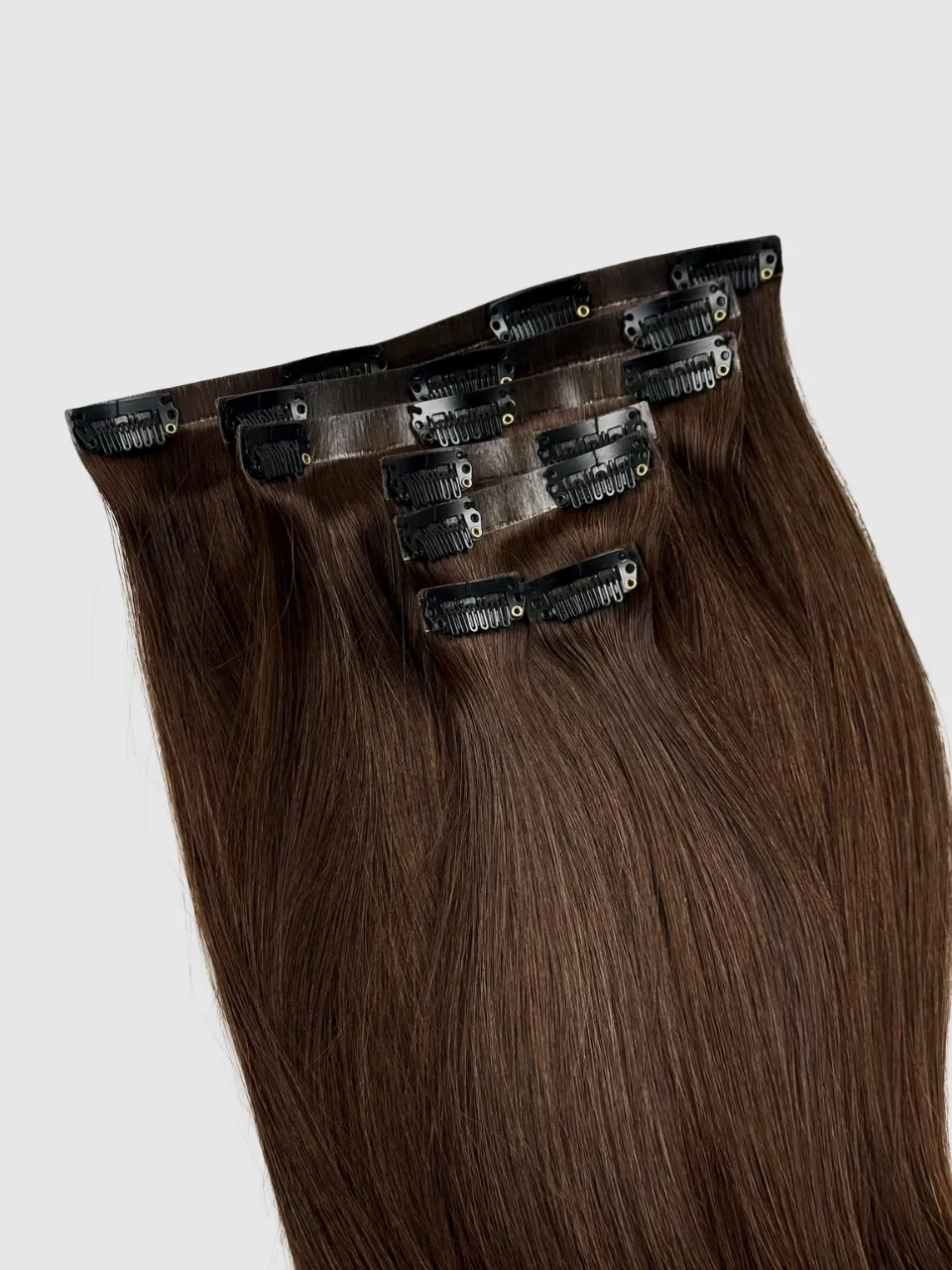 Invisible clip on extensions - Farge Brun #3