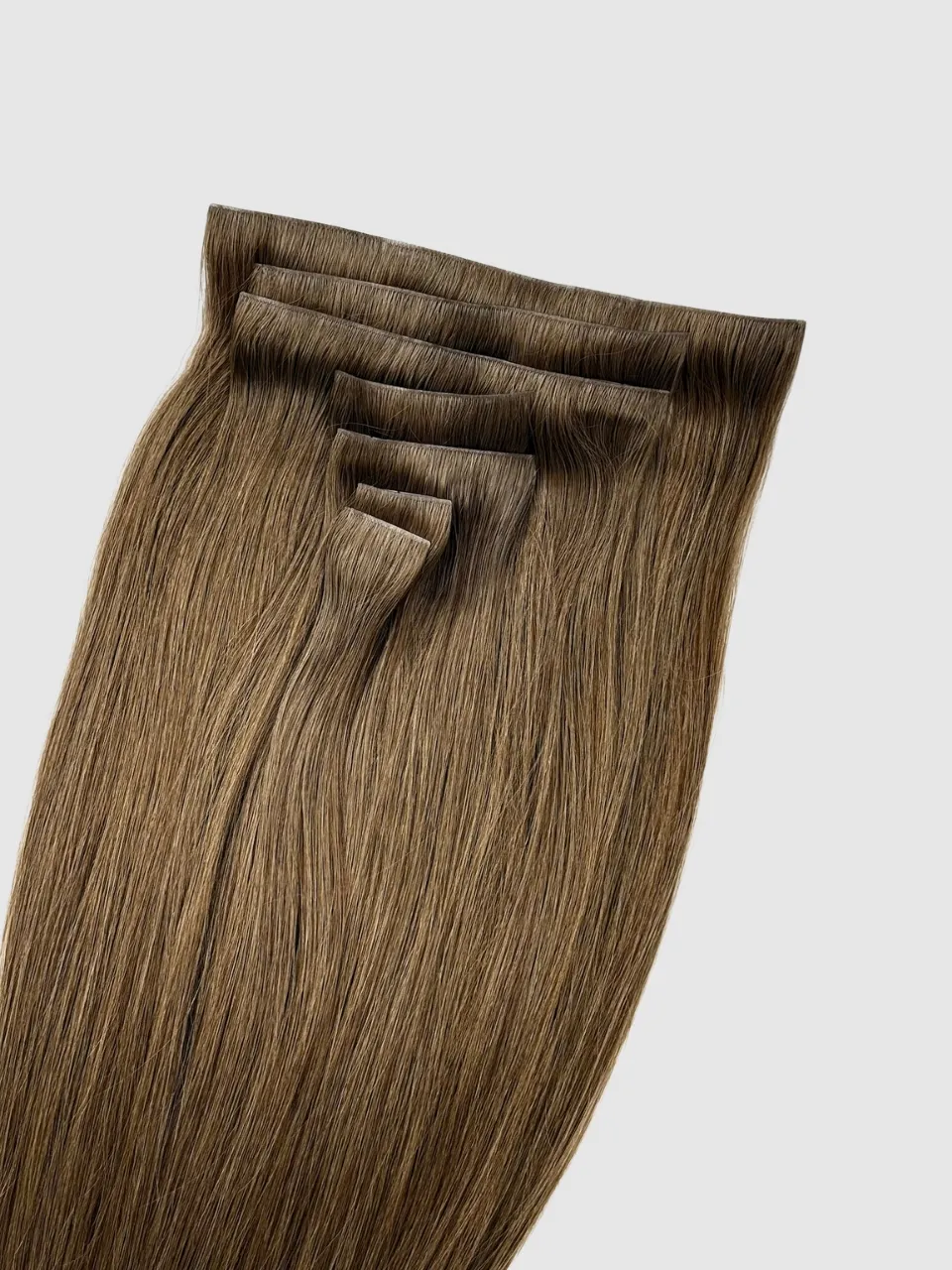 Invisible clip-in extensions - Farge Nøttebrun #6
