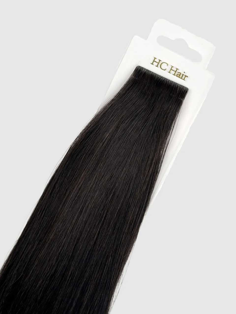 Invisible tape extensions 55 cm - Europeisk hår - Sort/Brun #1b
