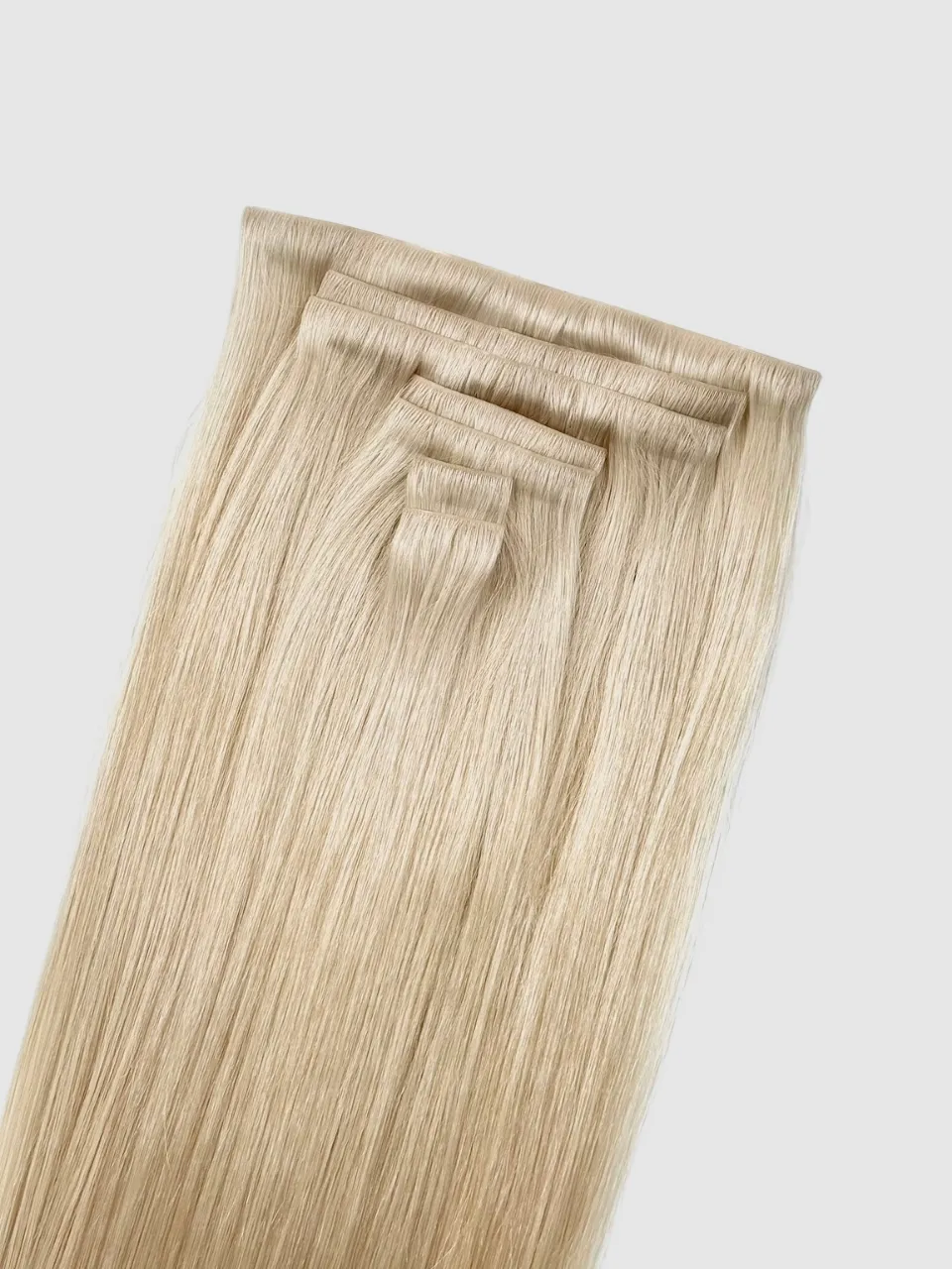 Invisible clip on extensions - Farge Platinablond 60