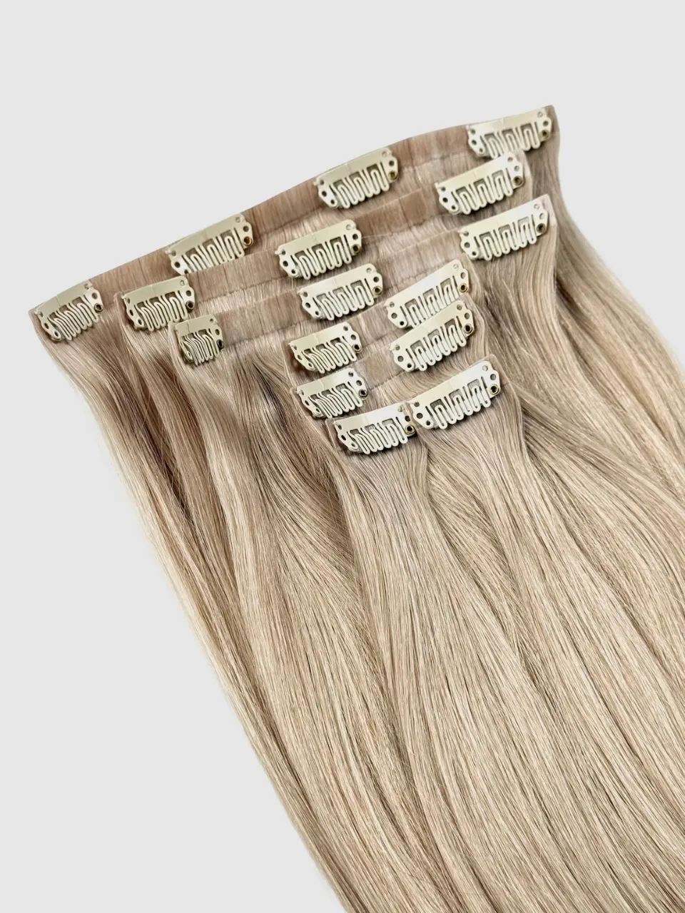 Invisible clip in extensions - Farge Kald blond #101
