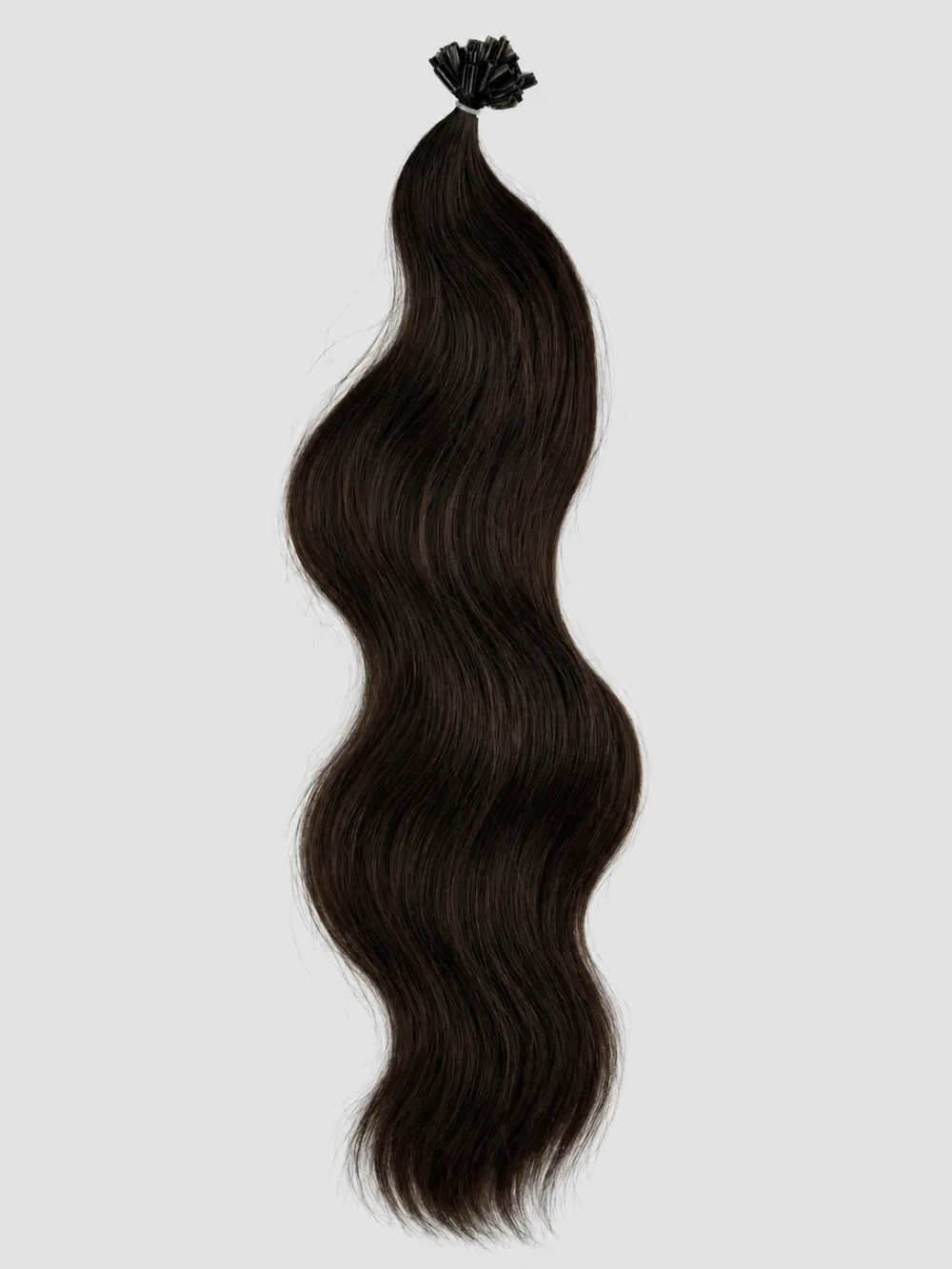 Farge Mørkebrun #2 - Wavy Keratin Extensions 