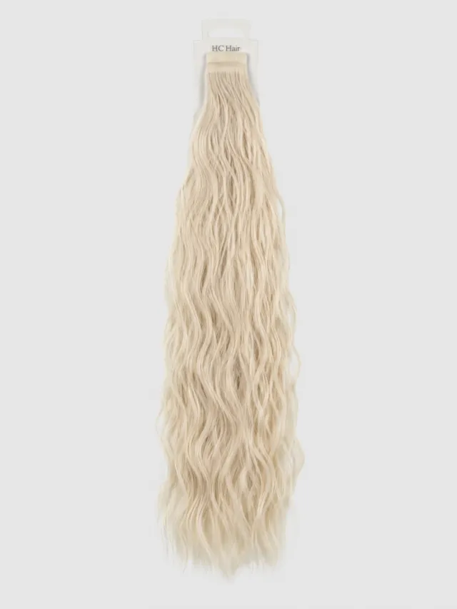 Platinablond #60 - Europeisk tape 55 cm - Wavy