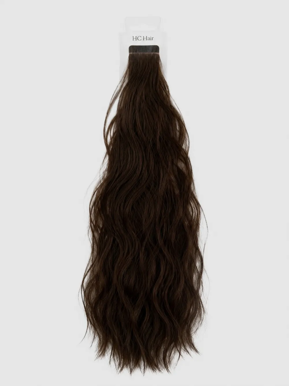 Farge Mørkebrun #2 - Wavy Tape Extensions
