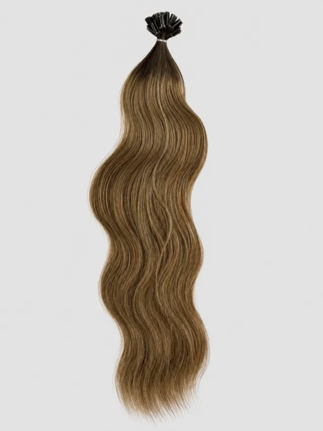 OMBRE #2/#6 - Europeisk Keratin 55 cm - Bølger
