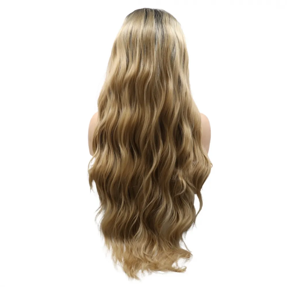 Lace front parykk - Syntetisk - Blonde
