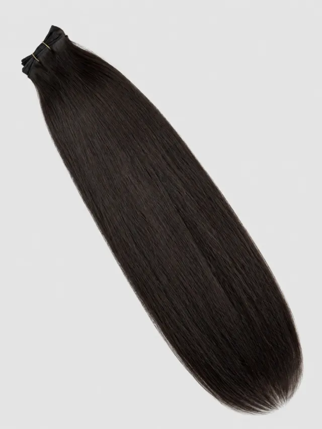 SORT/BRUN #1B - HAIR WEFT 55 CM/100G