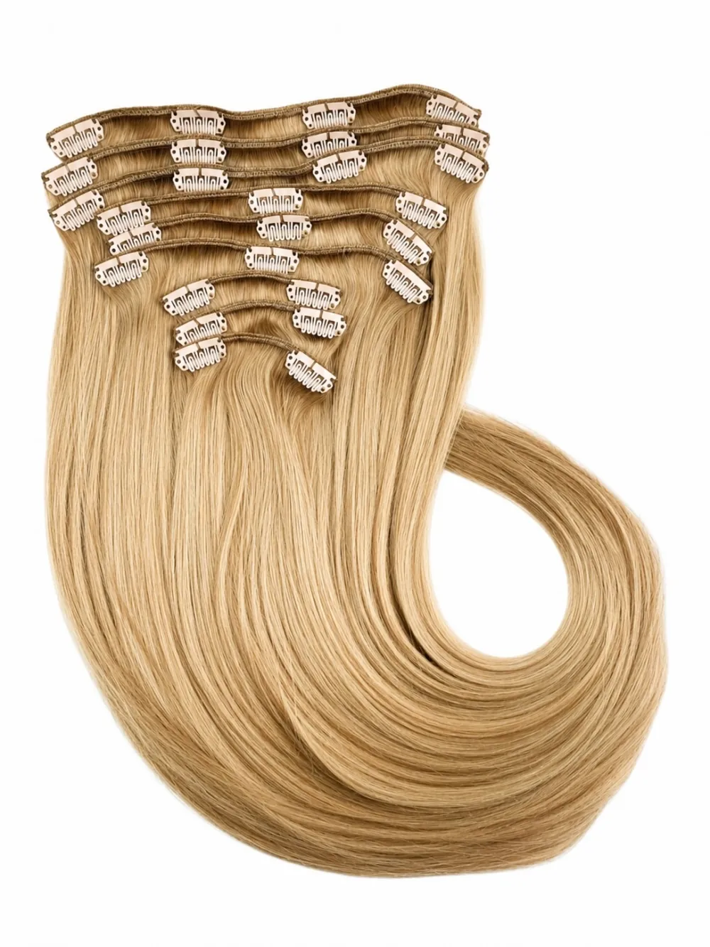 Europeisk clip-on 65 cm - Farge Askeblond #8