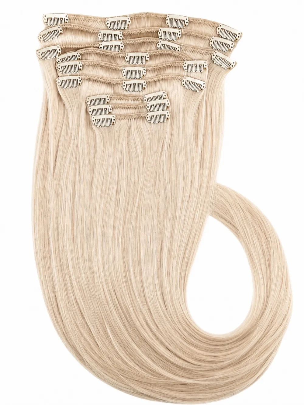 Clip on extensions 40 cm - Europeisk hår - ICE #601