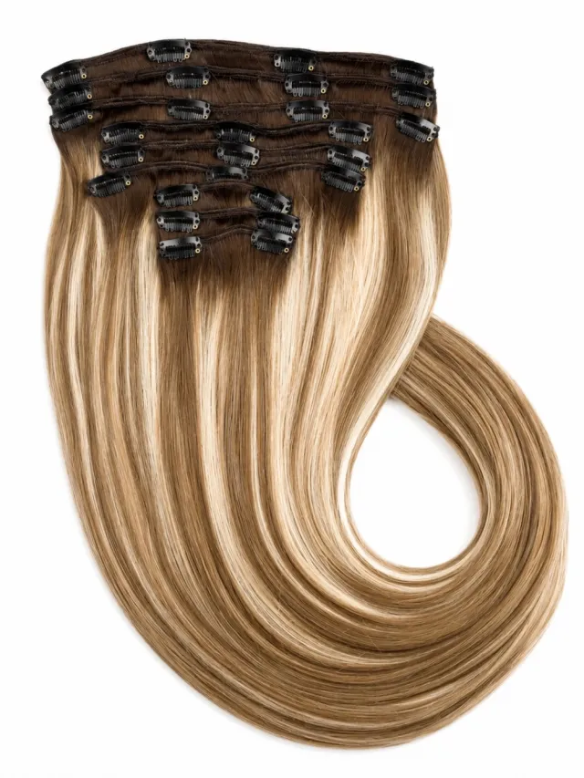 OMBRE HIGHLIGHTS #2/#66/#60 - Europeisk Clip on 65 cm