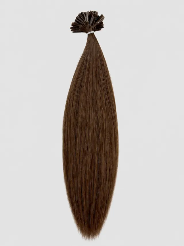 MOCHA BRUN #4 - Europeisk Keratin 55 cm