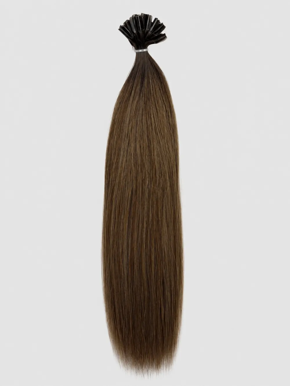 Ombre farge 2/6, Keratin extensions 55 cm