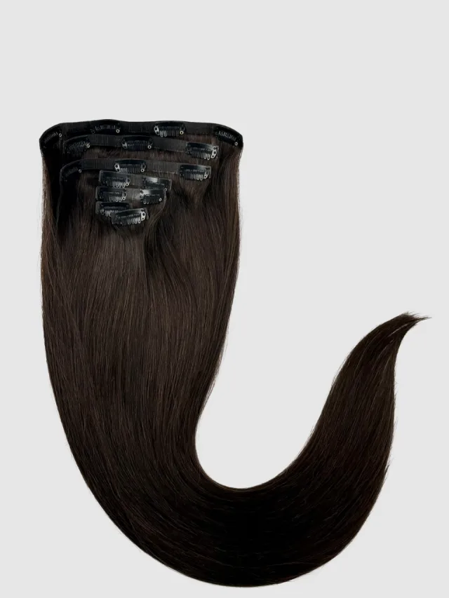 MØRKEBRUN #2 - Invisible Clip-On 55 cm