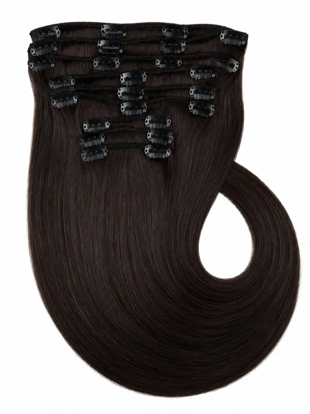 SORT/BRUN #1B - Europeisk Clip on 65 cm